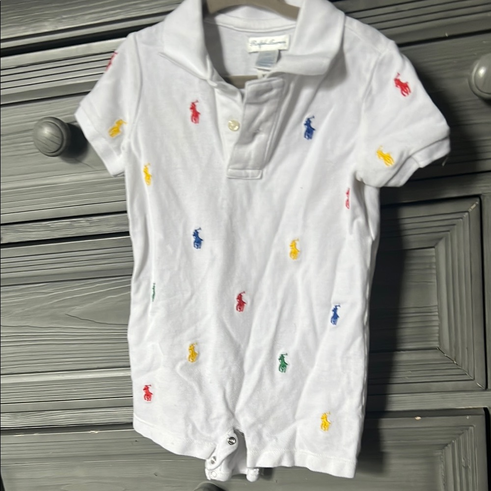 Ralph Lauren Kids' Polo Shirt with Multicolor Embroidery